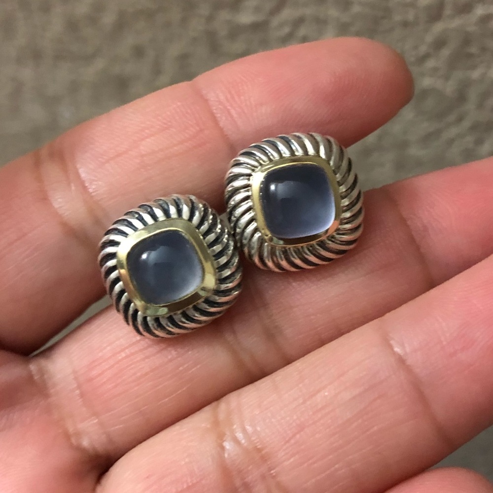 David Yurman blue Chalcedony Earrings